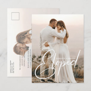 Cartão Postal De Anúncio Celebração de Casamento às Escondidas Foto Recém-C