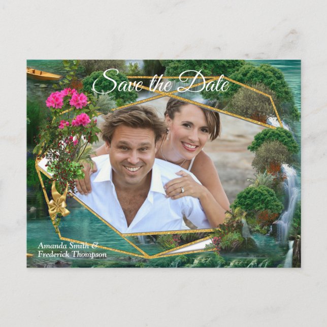 Cartão Postal De Anúncio Celebração no Lago Mágico da Fantasia (Frente)