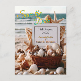 Cartão Postal De Anúncio Celebrações de Casamento à Beira-Mar na Praia