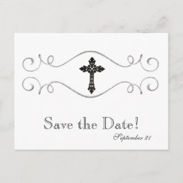 Cartão Postal De Anúncio Celtic Cross Christian Salvar a Data
