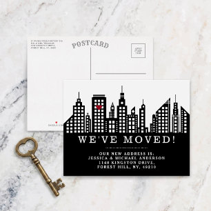 Cartão Postal De Anúncio Cenário Urbano Chic Moderno Mudança de Casa Nova