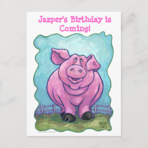 Cartão Postal De Anúncio Centro de Festas de Suínos