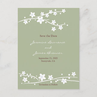 Cartão Postal De Anúncio Cerejeiras Verde