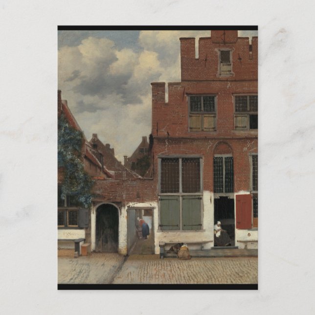 Cartão Postal De Anúncio Change of Address - Vermeer The Little Street (Frente)