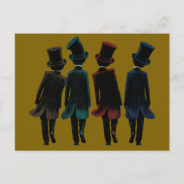 Cartão Postal De Anúncio Chapéus Superiores