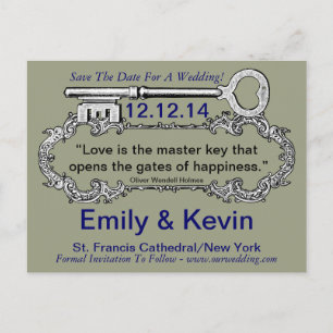 Cartão Postal De Anúncio Chave do Meu Coração