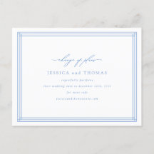 Chic Cartão de Casamento Adiado Mudar a Data