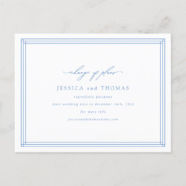 Cartão Postal De Anúncio Chic Cartão de Casamento Adiado Mudar a Data