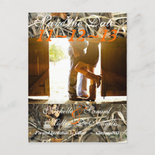 Cartão Postal De Anúncio Chic Country Camoflague Salvar Cartão-Postal de Da