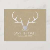 Chifres de Prata Branca & Brow Papel Save The Date