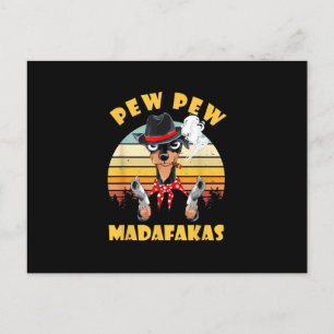 Cartão Postal De Anúncio chihuahua pew madafakas