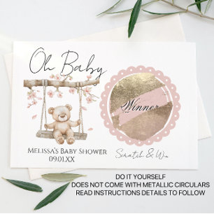 Cartão Postal De Anúncio Chuva de Pétalas de Cerejeira para Bebê DIY Cartão