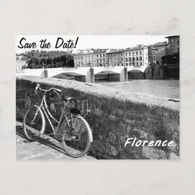 Cartão Postal De Anúncio Ciclismo na cidade italiana de Florença (Frente)