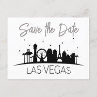 Cinza Negra Branca Las Vegas Casamento Salvar Data