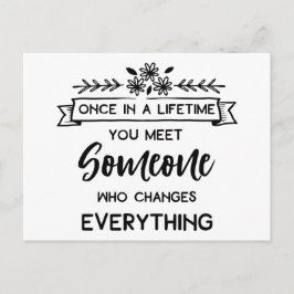 Cartão Postal De Anúncio Citação de Amor Pensando em Você Te Amo Amizade