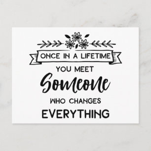 Cartão Postal De Anúncio Citação de Amor Pensando em Você Te Amo Amizade