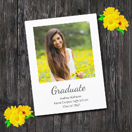 Cartão Postal De Anúncio Classe de Graduação de Fotos Moderna em 2025