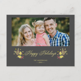 Cartão Postal De Anúncio Clássico Pandêmico Felizes Festas Foto Personaliza