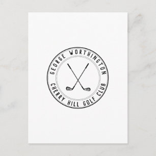 Cartão Postal De Anúncio Clube de golfe personalizado clássico country