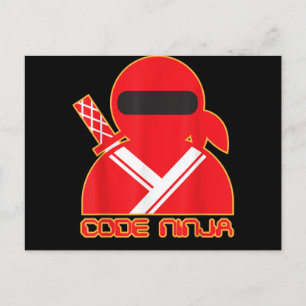Cartão Postal De Anúncio Code Ninja Engenheiro de Codificação de Computador