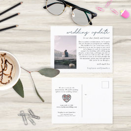 Cartão Postal De Anúncio Código QR de atualização de fotos de adiamento de 