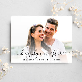 Cartão Postal De Anúncio Código QR de foto com script chique em creme para