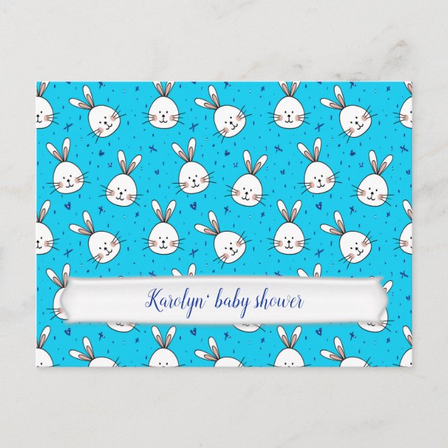 Cartão Postal De Anúncio coelhos azuis (Frente)
