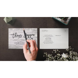 Cartão Postal De Anúncio Coisas acontecem Adiamento de Casamento Mudança de