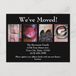 Cartão Postal De Anúncio Colagem alfabética, Movimento de Arte em Palavras 