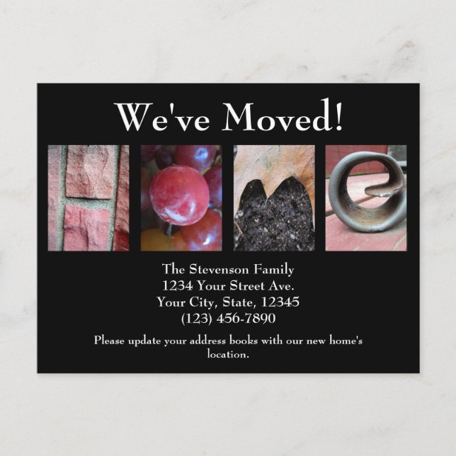 Cartão Postal De Anúncio Colagem alfabética, Movimento de Arte em Palavras  (Frente)