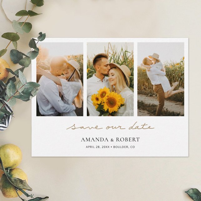 Cartão Postal De Anúncio Colagem de Fotos Múltipla Moderna Simples Salve a  (Criador carregado)