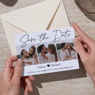 Cartão Postal De Anúncio Colagem de fotos na moda minimalista 3, salvar a d