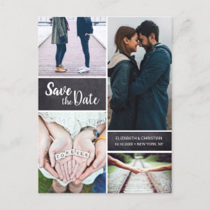 Cartão Postal De Anúncio Colagem Multi Foto Vertical Personalizada para Sav