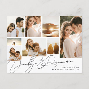 Cartão Postal De Anúncio Colagem Personalizável com Múltiplas Fotos Save Th
