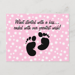Cartão Postal De Anúncio Começou Com Um Beijo Rosa Personalizado