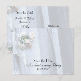 Cartão Postal De Anúncio Comunicado de Salvem a Data 10º Aniversário