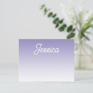 Cartão Postal De Anúncio Cor Ombre Roxo Claro (Editável) & Seu Texto