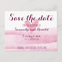 Cartão Postal De Anúncio Coração cor-de-rosa Aquarela pintada Manipulando a