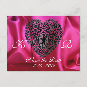 CARTÃO POSTAL DE ANÚNCIO CORAÇÃO CUPIDA, CORAÇÃO DO CORAÇÃO DO CORAÇÃO DA F