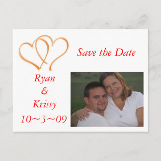 Cartão Postal De Anúncio Corações Gêmeos