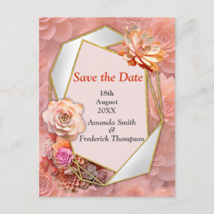 Cartão Postal De Anúncio Cores Suculentes de Esmagamento Apricot para 2024