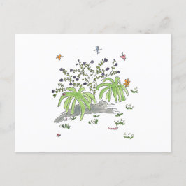 Cartão Postal De Anúncio Couros crus de Maui sob um arbusto