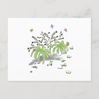 Cartão Postal De Anúncio Couros crus de Maui sob um arbusto