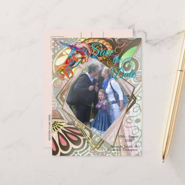 Cartão Postal De Anúncio Criação de Portas do Partido Artista Cheerful (Frente/Verso In Situ)