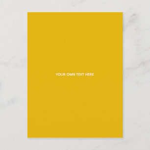 Cartão Postal De Anúncio Crie Seu Próprio Design Amarelo Personalizado
