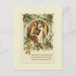 Cartão Postal De Anúncio Cristã Católica Tradicional SALVE A DATA