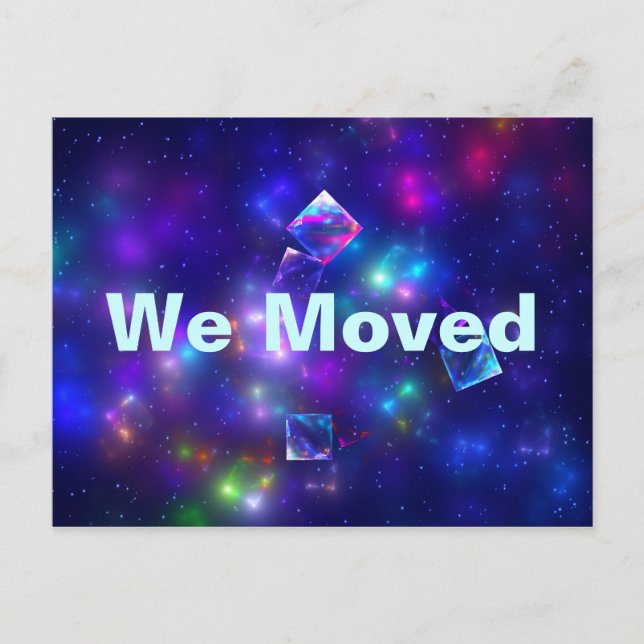 Cartão Postal De Anúncio Cubos cósmicos (Frente)