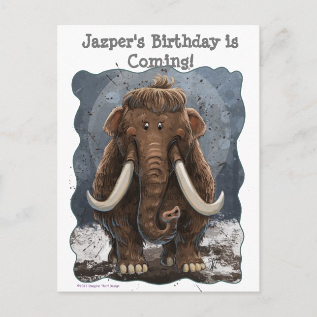 Cartão Postal De Anúncio Cute Mastodon (Frente)