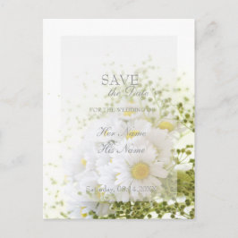 Cartão Postal De Anúncio Daisies in Love- Editable Wedding Buquê