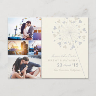 Cartão Postal De Anúncio Dandelions Adoram Corações 4 Foto Múltipla Salvar 